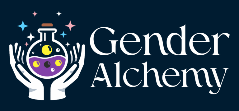 Gender Alchemy with text blue 768x357